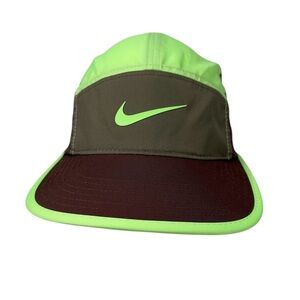 Nike Dri-FIT Unstructured Swoosh Cap M/L Olive/Lime NWT